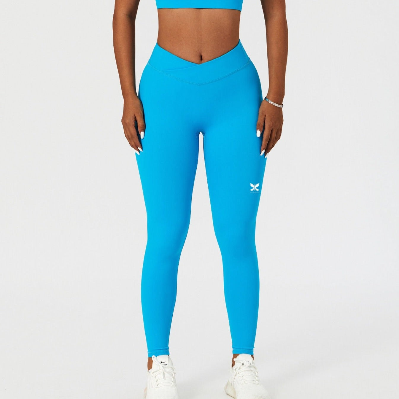 Cross Me Leggings| Baby Blue